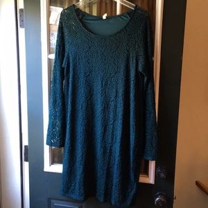 Dark Green Lace Dress